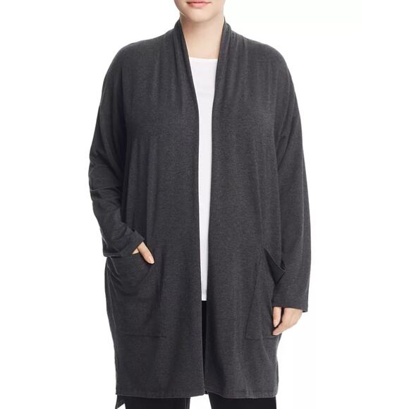 Eileen Fisher Drop Shoulder Open Front Duster Cardigan Women's Size X-Large - Picture 1 of 12